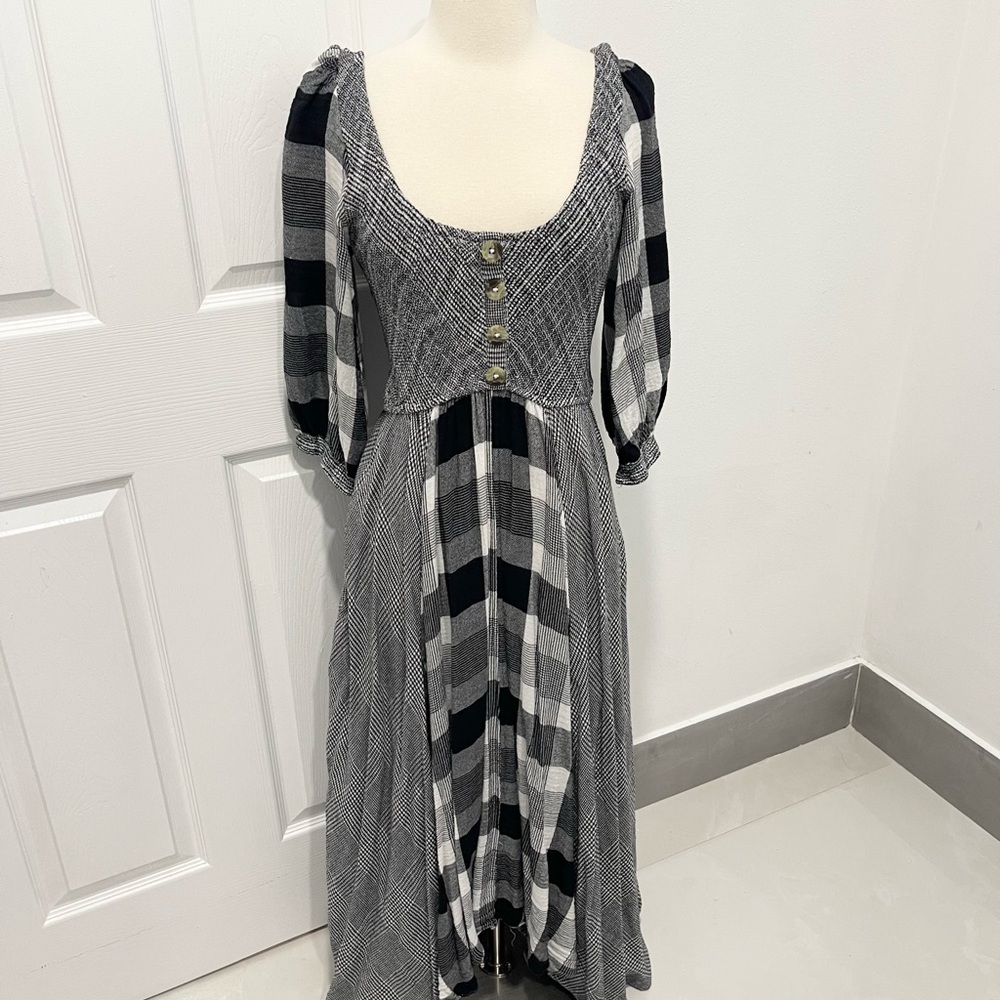 Free people Plaid Dress